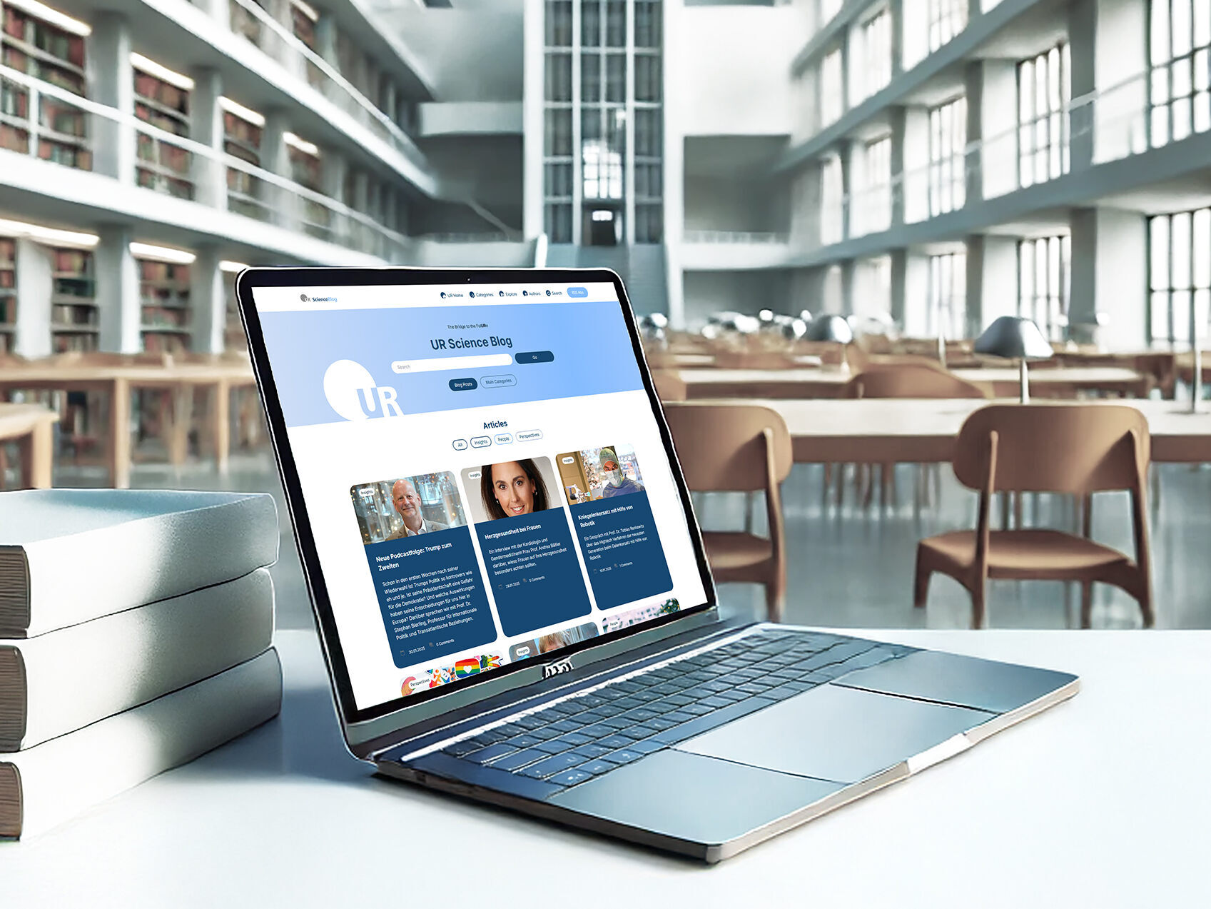 Mockup des Blogs der Uni Regensburg
