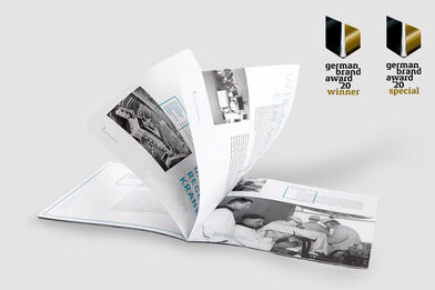 Booklet der Barmherzigen Brüder Regensburg zum 90jährigen Jubiläum - Gewinner des German Brand Award 2020 in zwei Kategorien