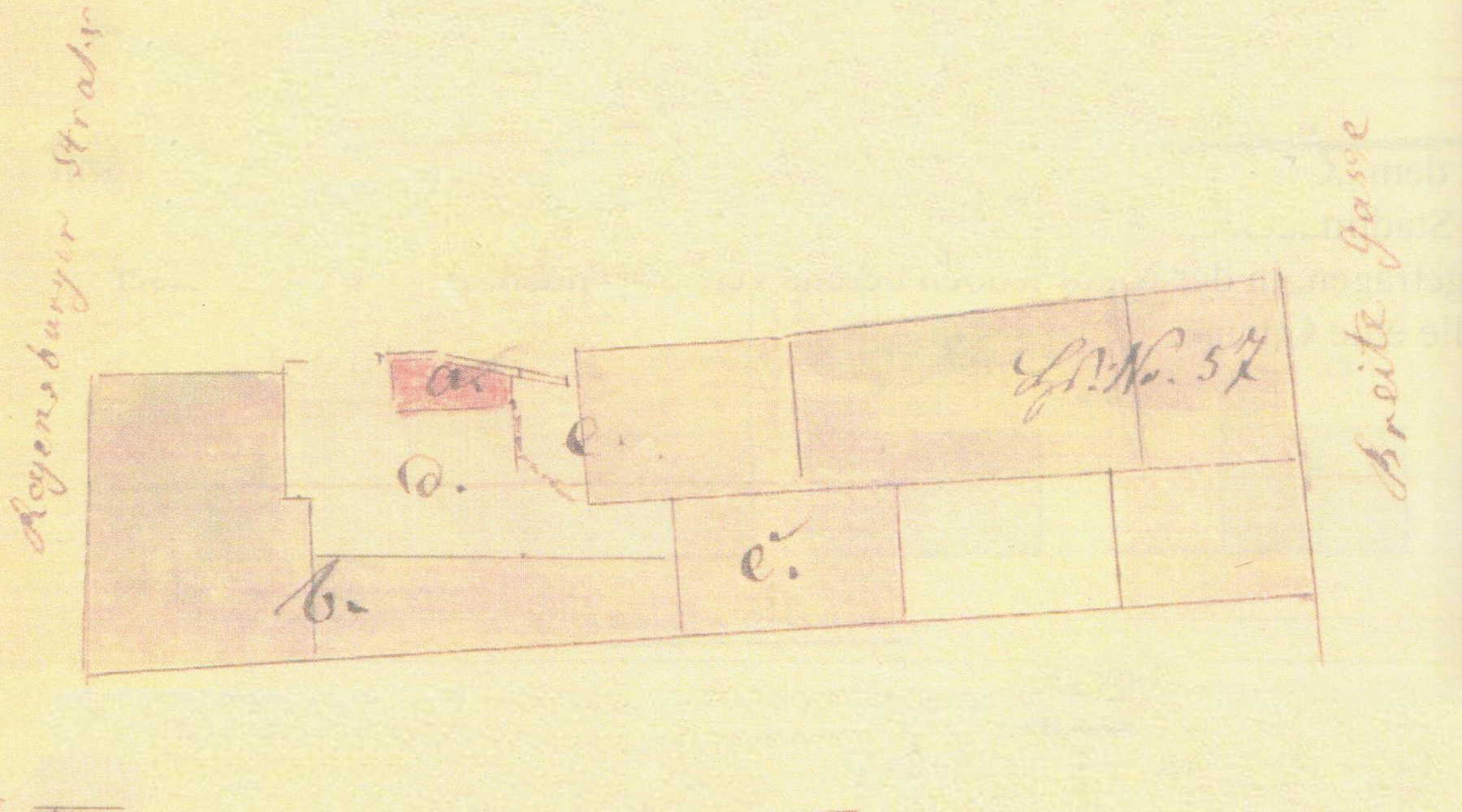 Auszug aus dem Katasterplan 1864